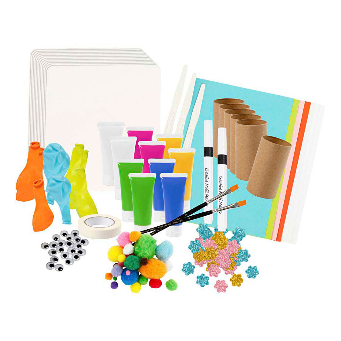 Ensemble de peinture de groupe de couleurs variées Ensemble de peinture de groupe de couleurs variées