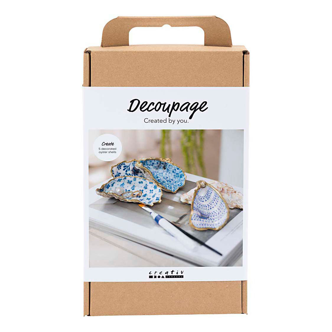 Hobbyset Decoupage Oesterschelpen Blauw