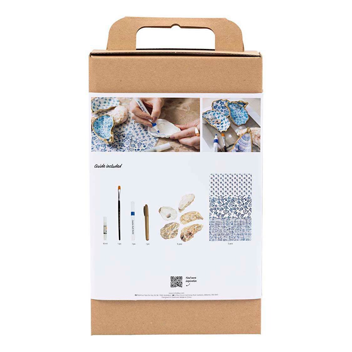 Hobbyset Decoupage Oesterschelpen Blauw
