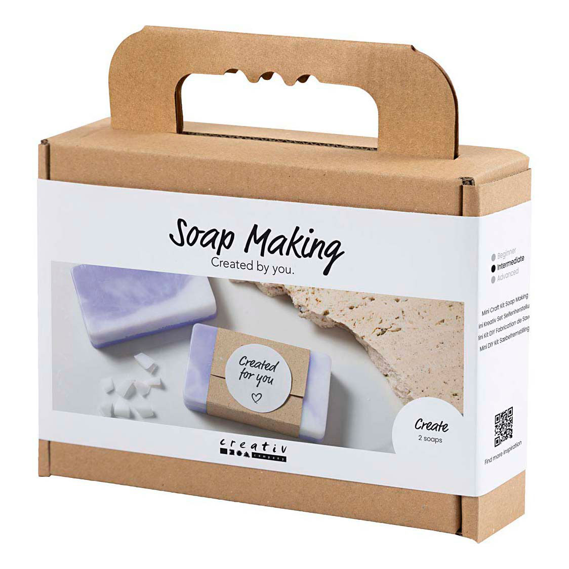 Mini Hobbyset Zeep Maken Vierkant Lichtpaars