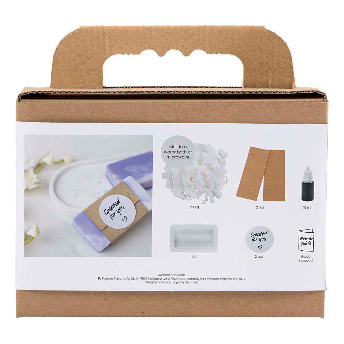 Mini Hobbyset Zeep Maken Vierkant Lichtpaars