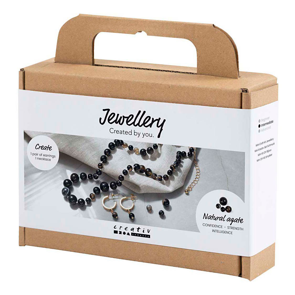 Mini Hobbyset Sieraden Halsketting en Oorbellen Zwart en Wit