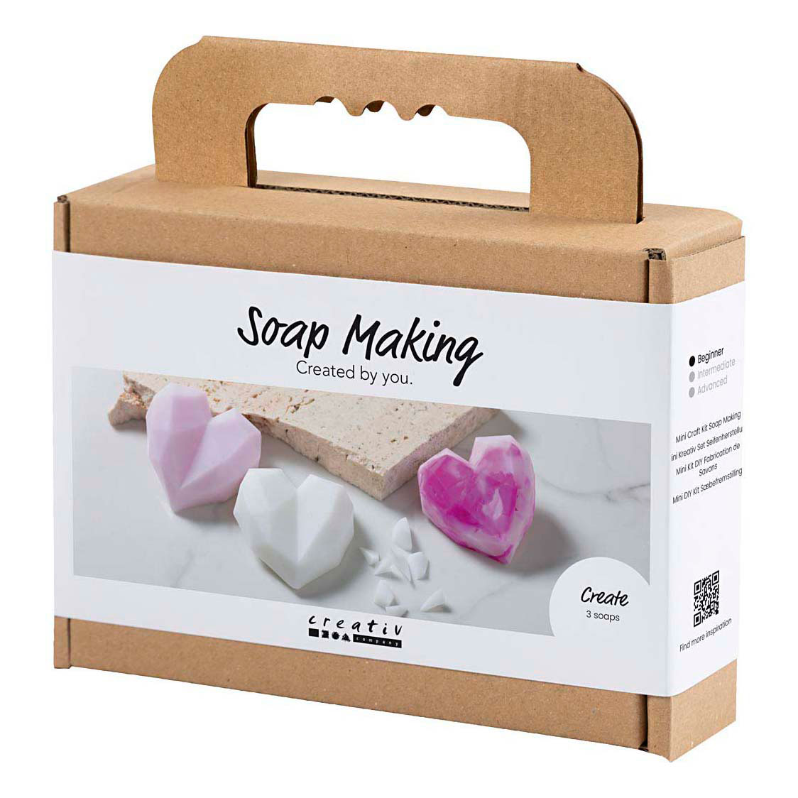 Mini Hobbyset Harten Zeep Maken Roze