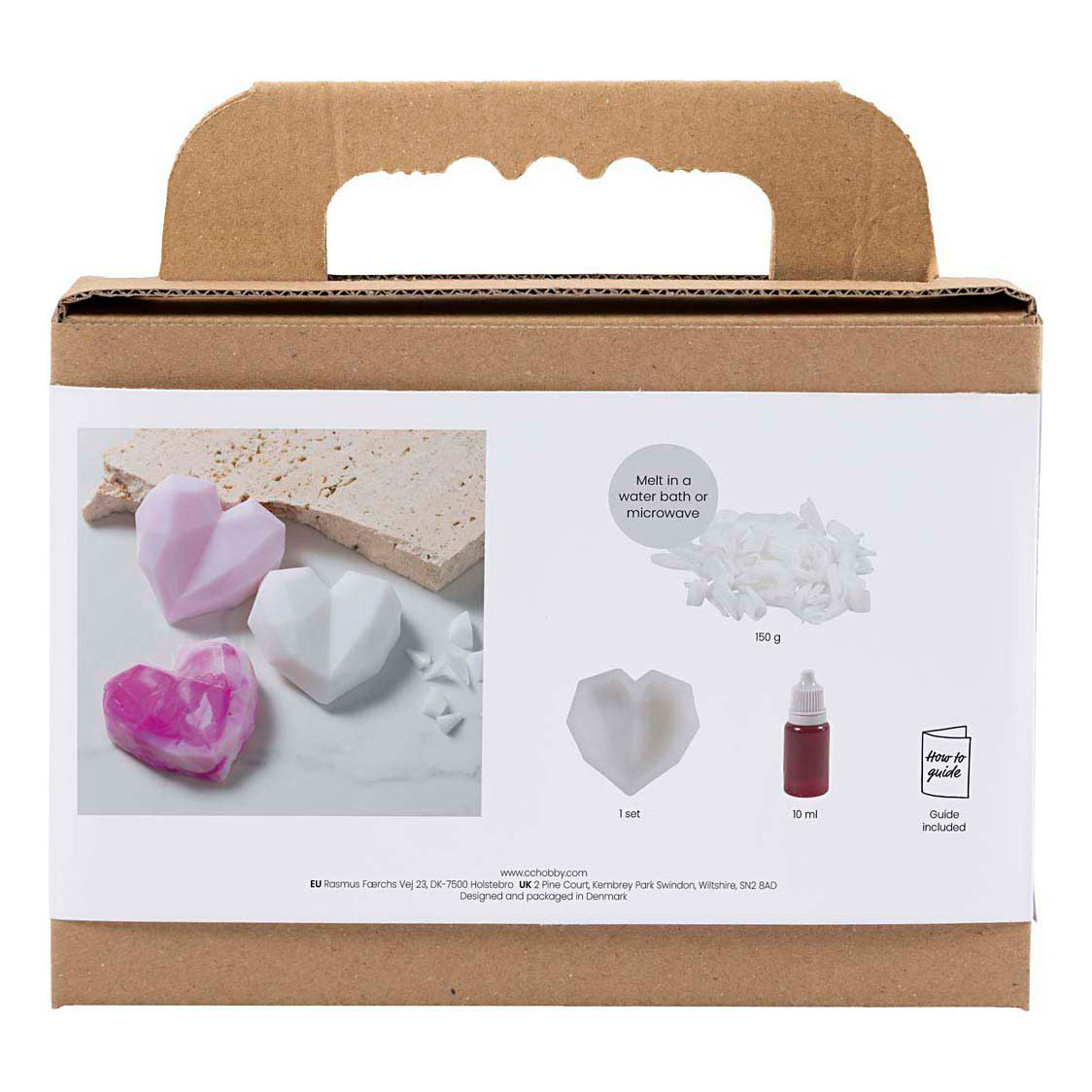 Mini Hobbyset Harten Zeep Maken Roze