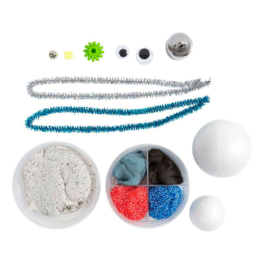 Mini Hobbyset Robot Boetseren Blauw Grijs en Rood