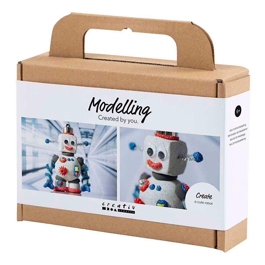 Mini Hobbyset Robot Boetseren Blauw Grijs en Rood