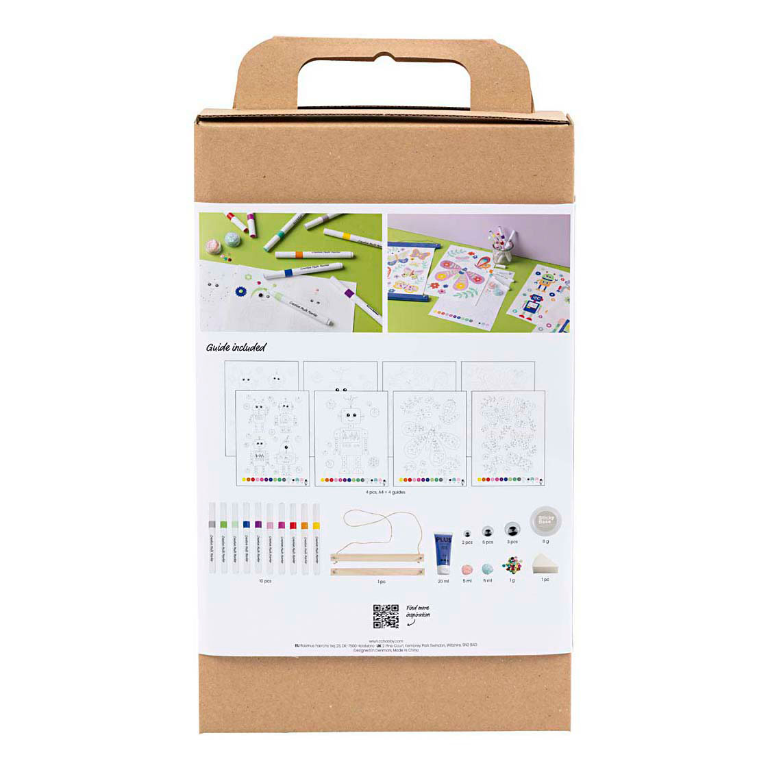 Malset „Schmetterling und Roboter“ in fröhlichen Farben