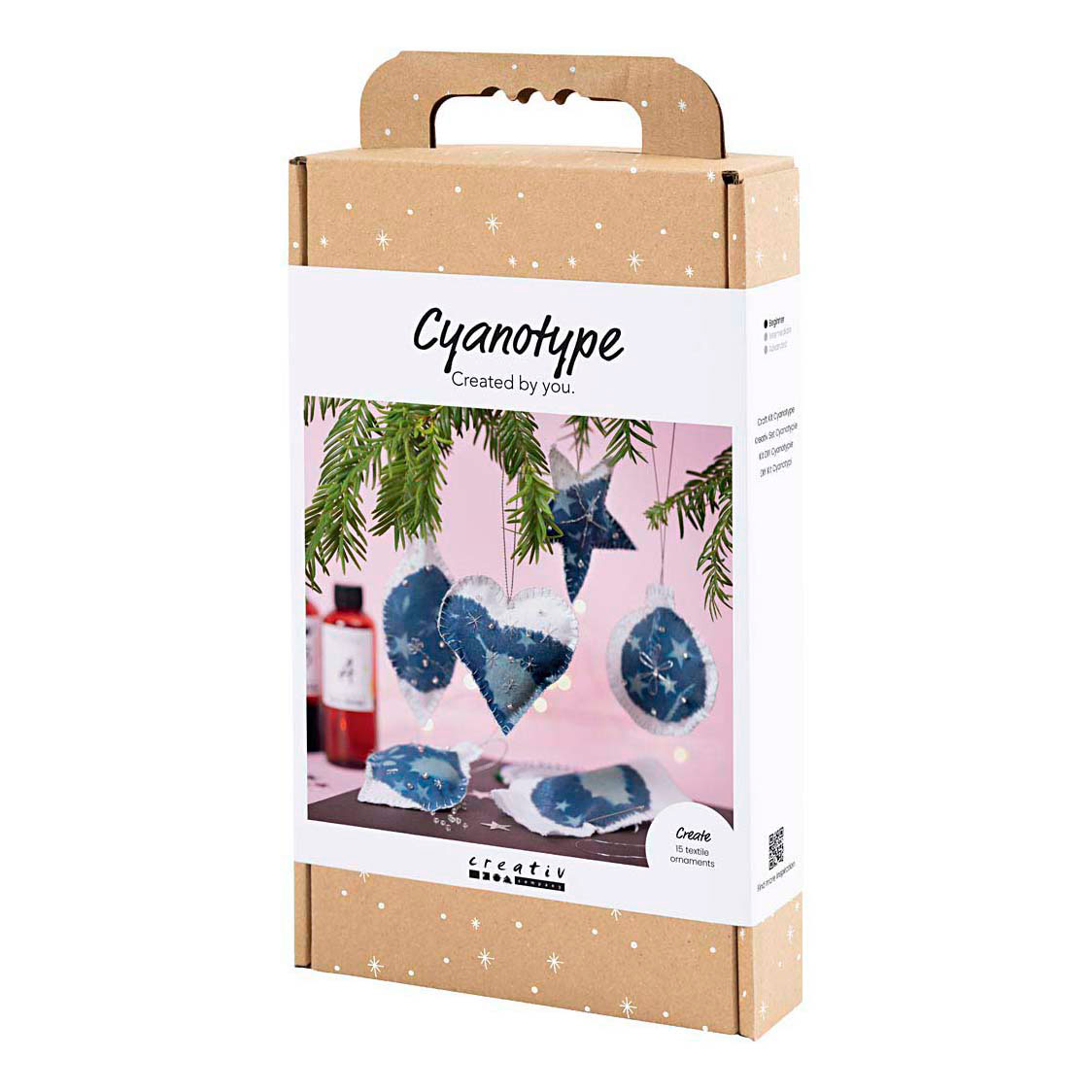 Hobbyset Cyanotypie Kerstdecoraties met Cyanotypie Blauw Hobbyset Cyanotypie Kerstdecoraties met Cyanotypie Blauw