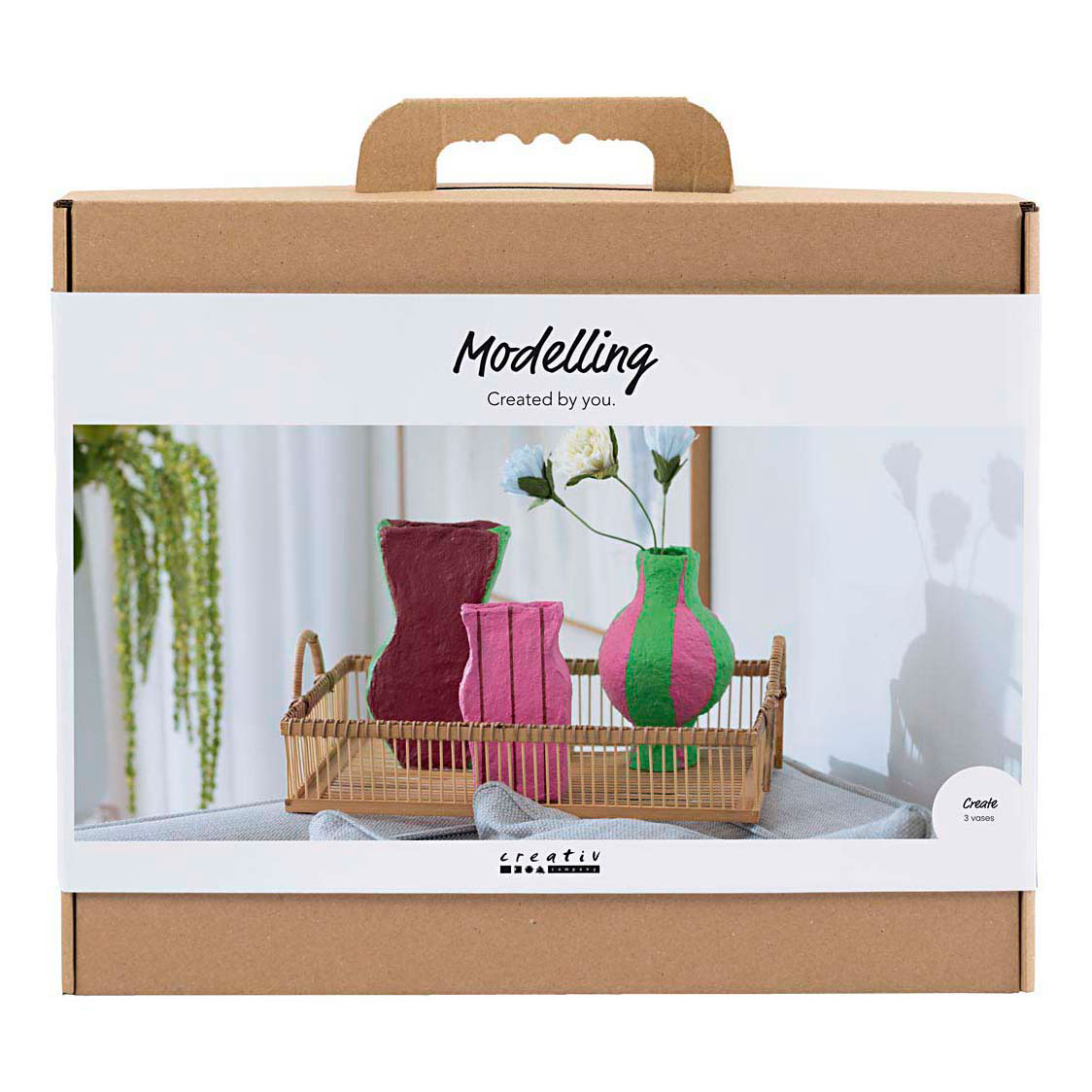 Maxi hobbyset Boetseren Vazen van Papier-Mache