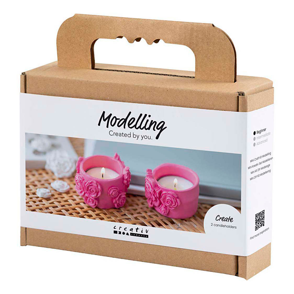 Mini kit de modélisme pour photophores roses