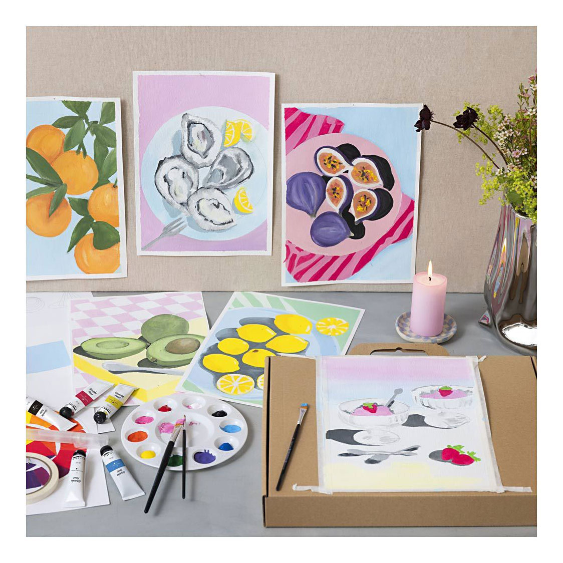 Kit de loisirs créatifs pour débutants - Peintures à la gouache