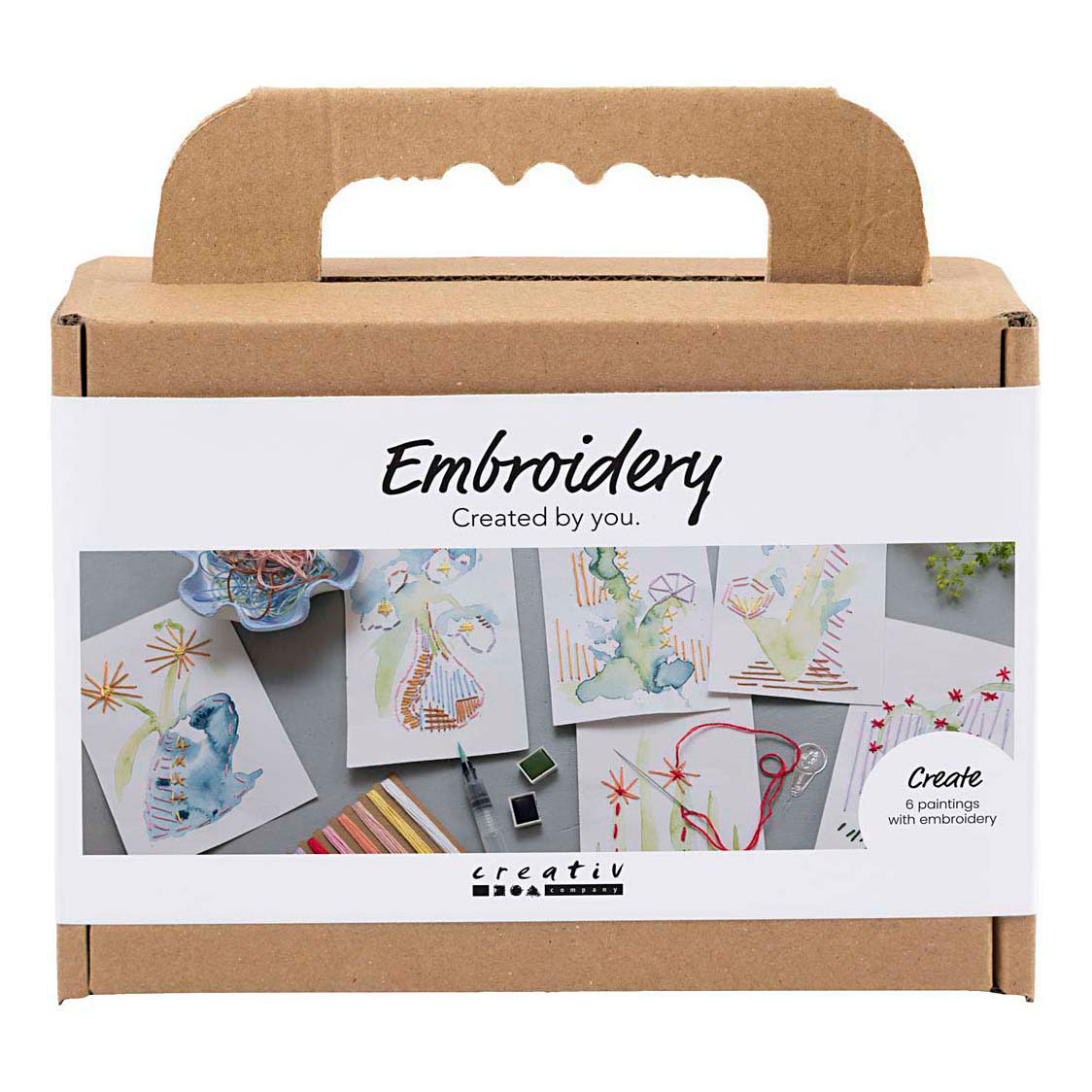 Mini kit de loisirs créatifs Peintures à broder avec broderie