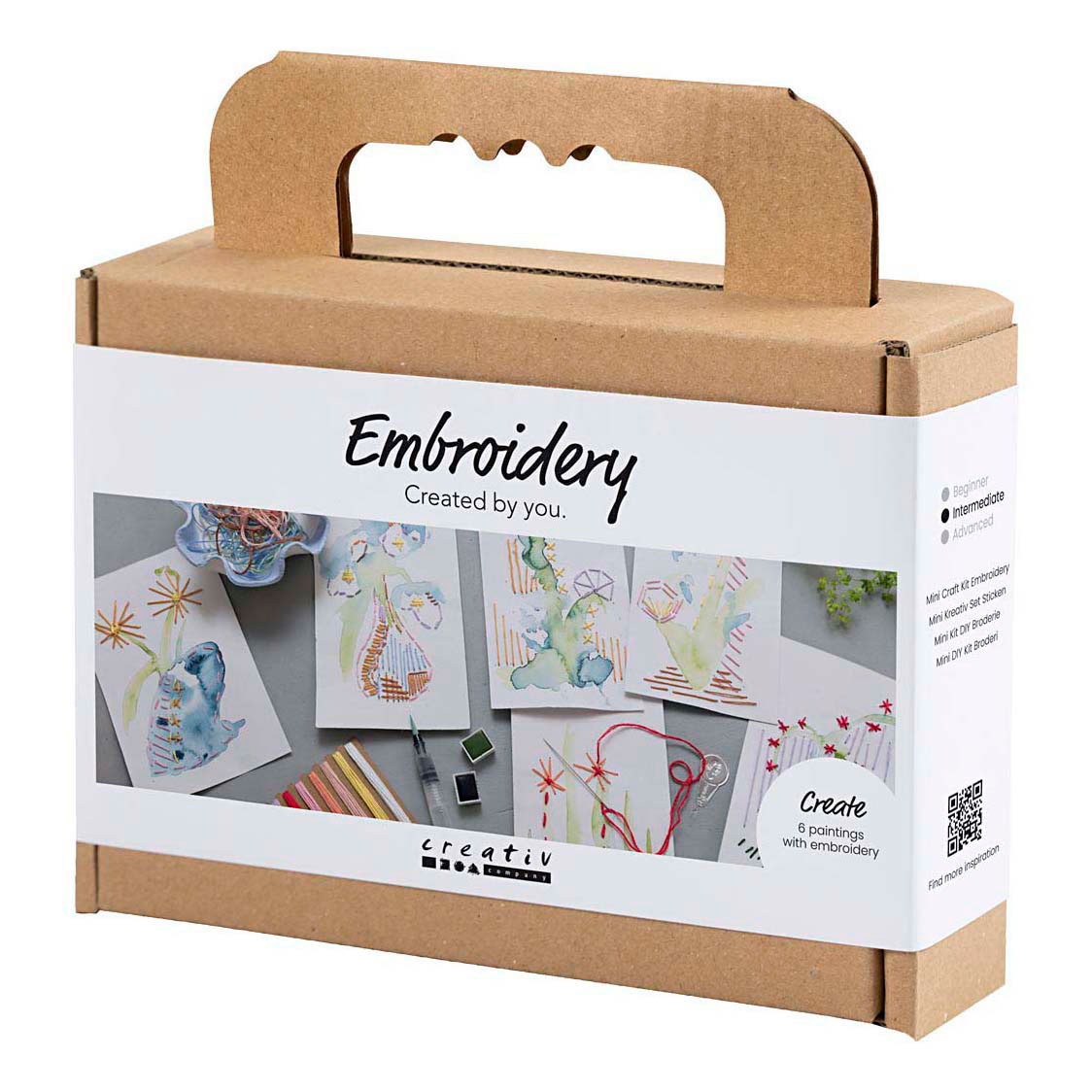 Mini kit de loisirs créatifs Peintures à broder avec broderie