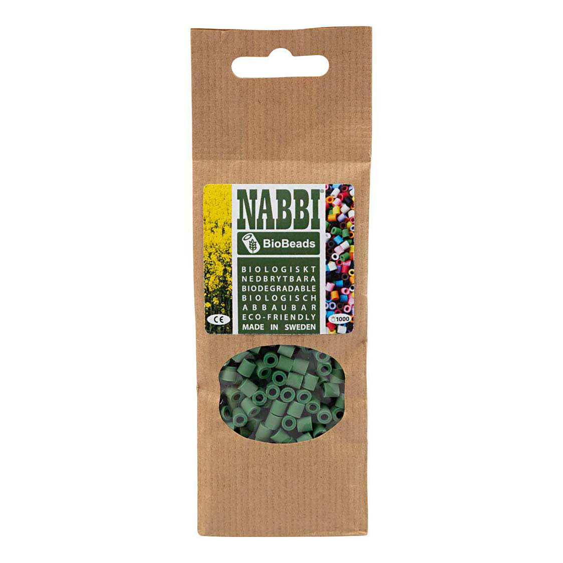 NABBI BioBeads 5x5mm Donkergroen - 1000st.