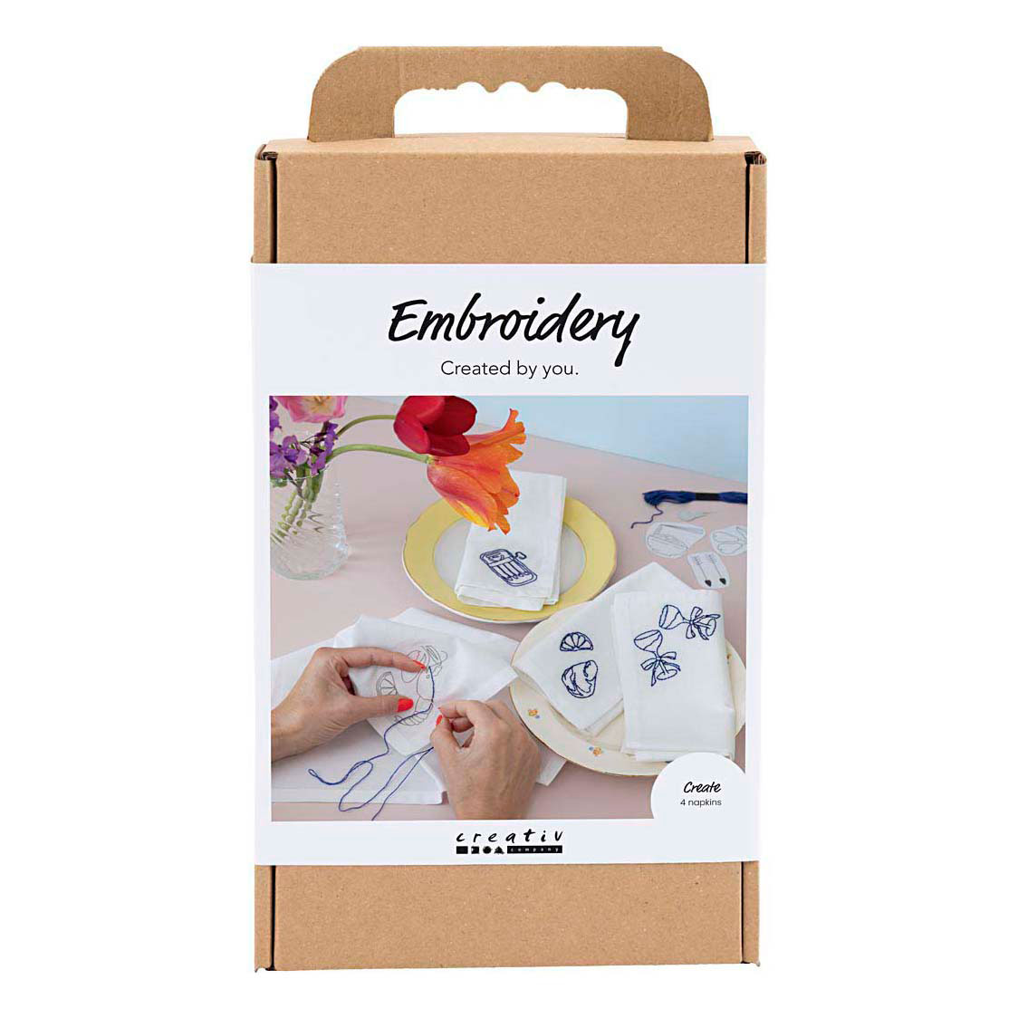 Ensemble de serviettes à broder pour loisirs créatifs