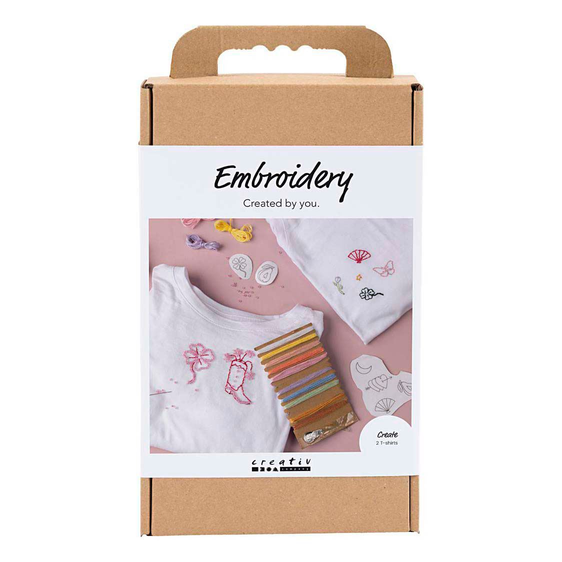 Hobbyset borduurwerk T-Shirt Wit