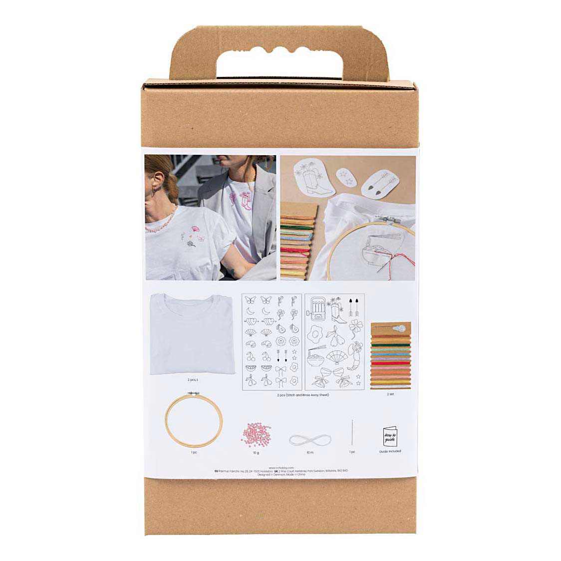 Hobbyset borduurwerk T-Shirt Wit