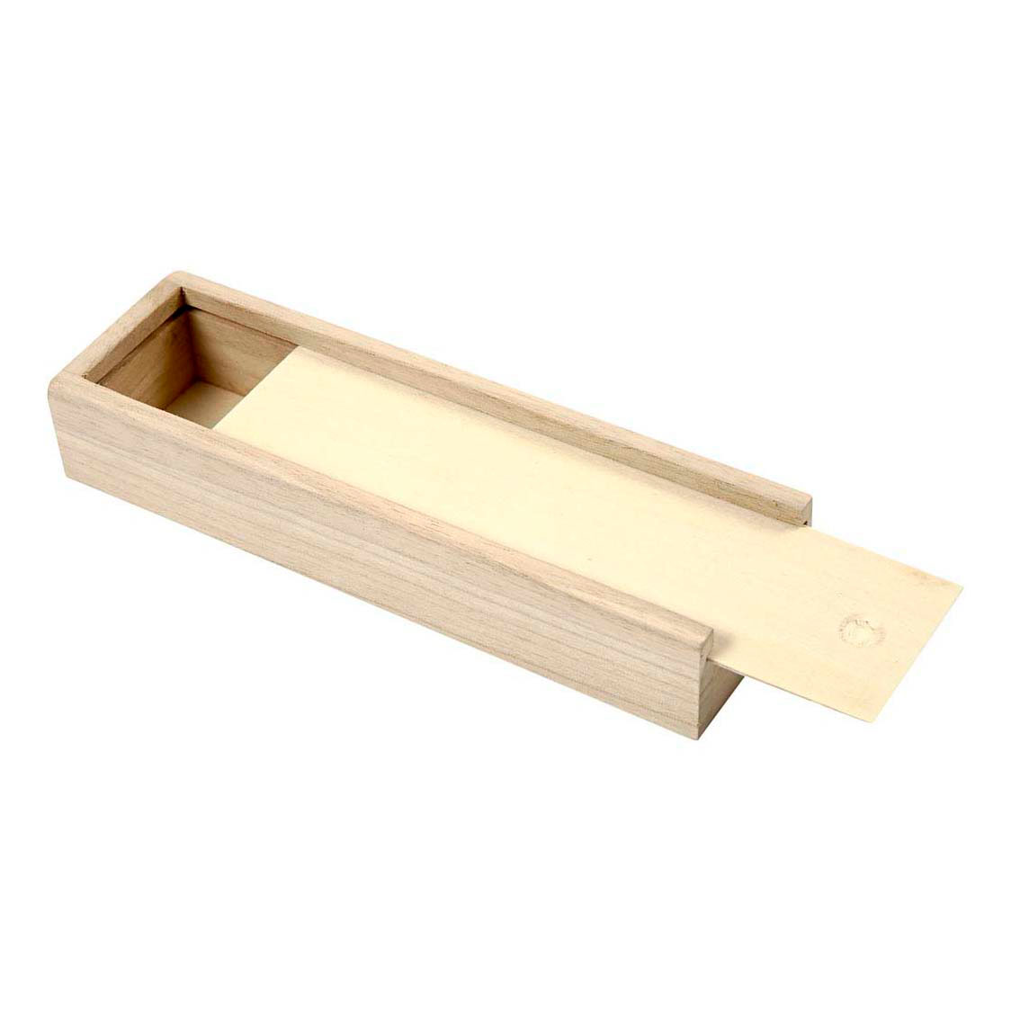 Federmäppchen aus Holz mit Schiebedeckel