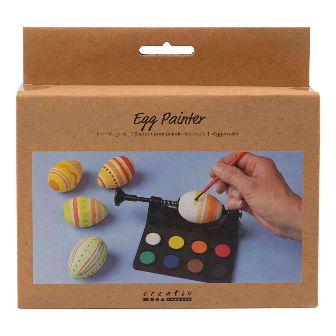 Moulin à peinture Egg Paint avec peinture et pinceau - Noir