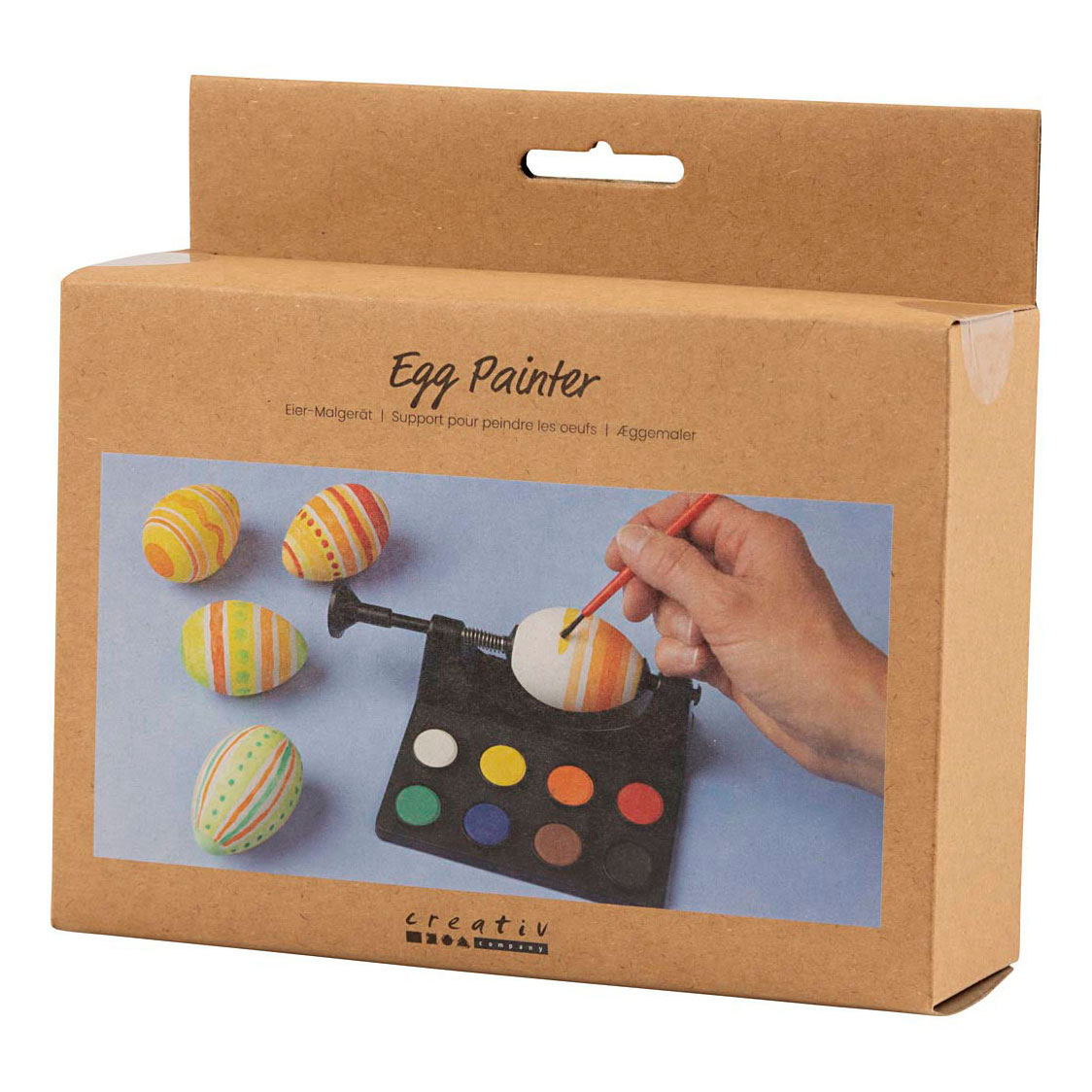 Moulin à peinture Egg Paint avec peinture et pinceau - Noir