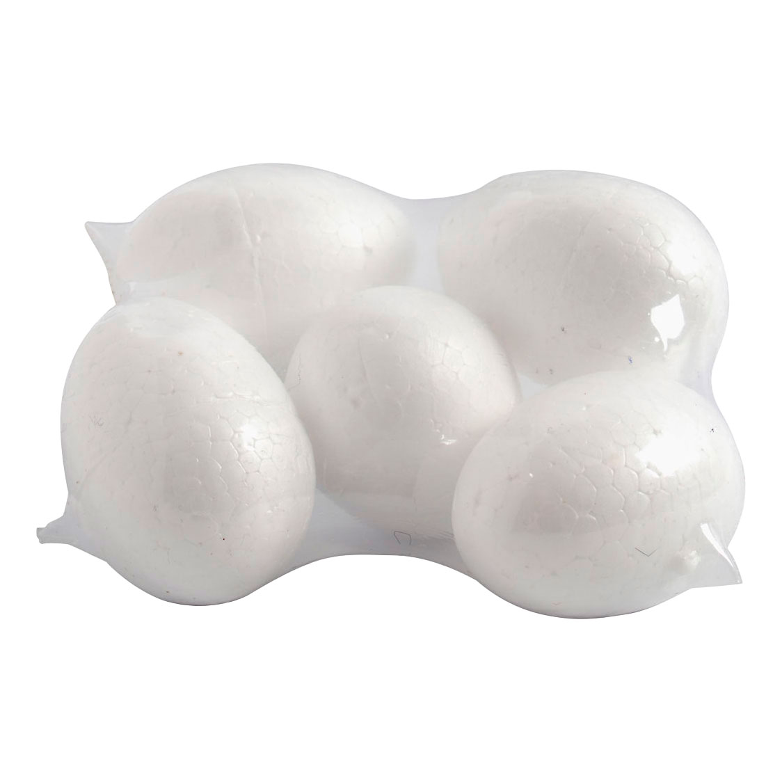 Œufs en polystyrène 6 cm - 5 pièces.