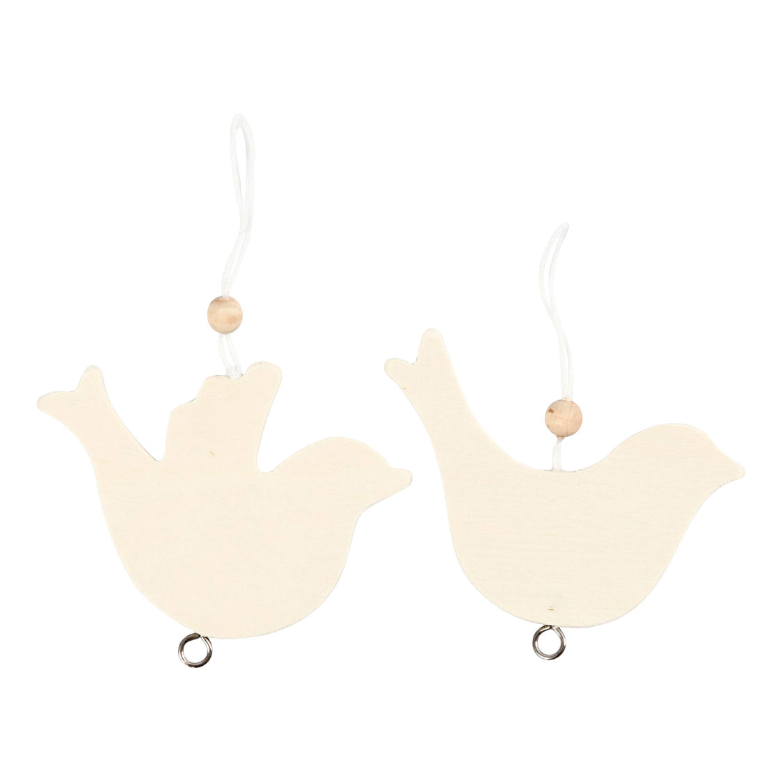 Colombes de la paix en bois - 10 pièces.