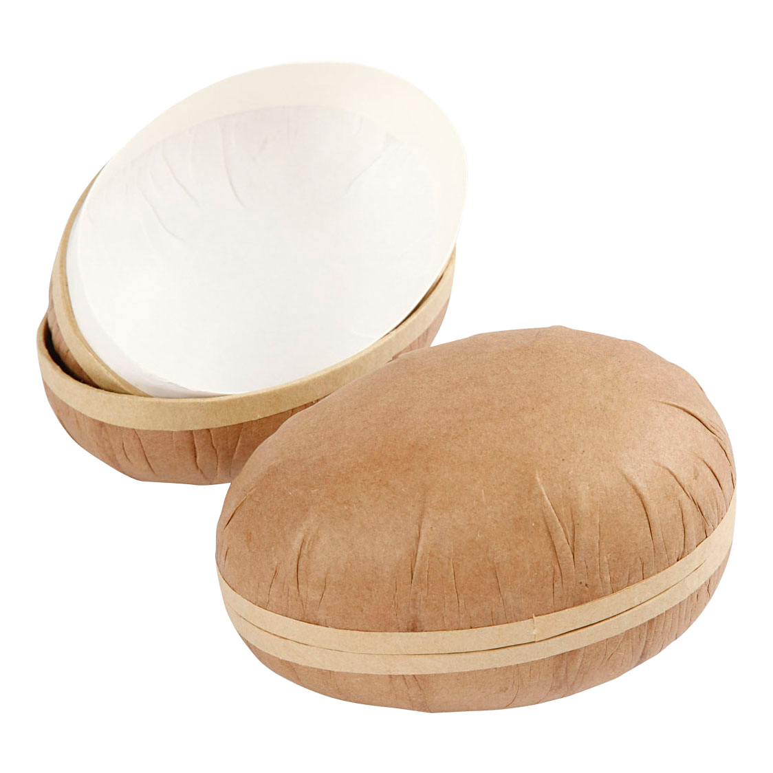 Œufs en carton en deux parties 12 cm - 2 pièces.