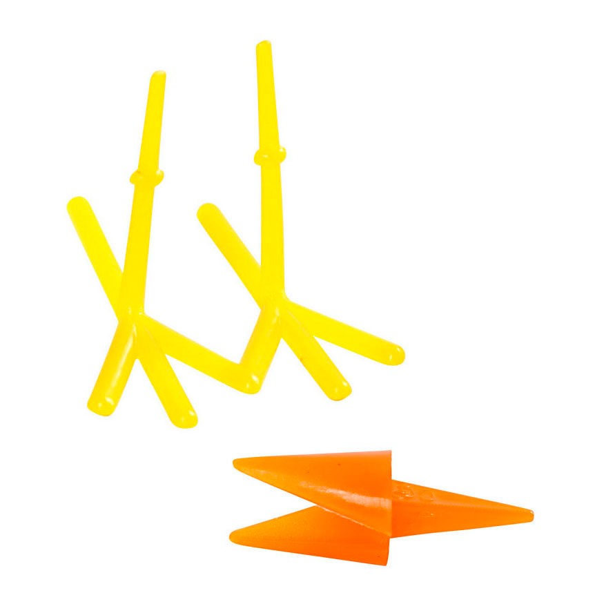 Becs et pattes de poulet en plastique - 8 ensembles