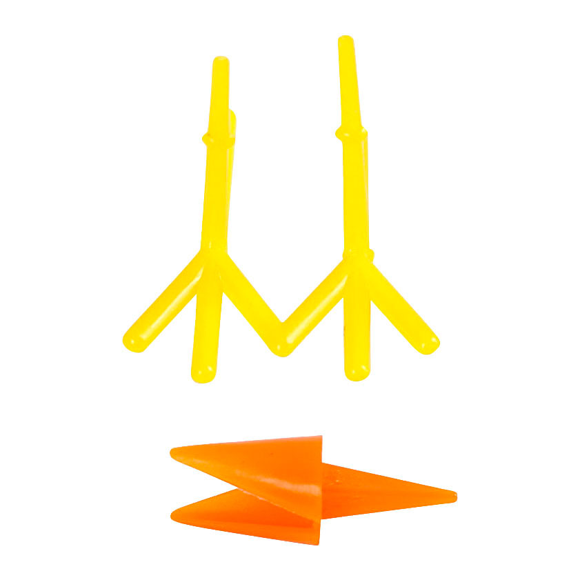 Becs et pattes de poulet en plastique - 8 ensembles