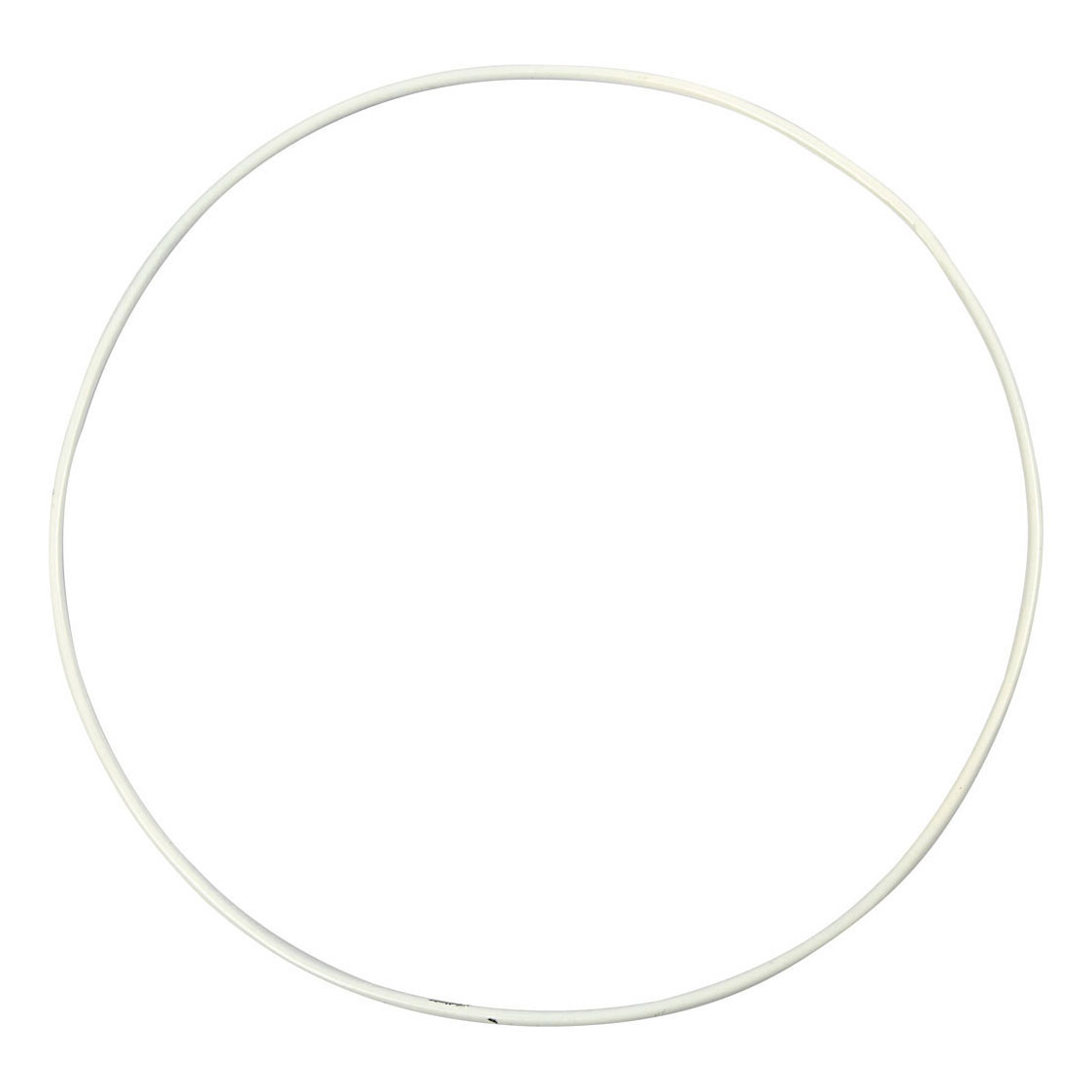Anneau en fil métallique blanc - 20 cm