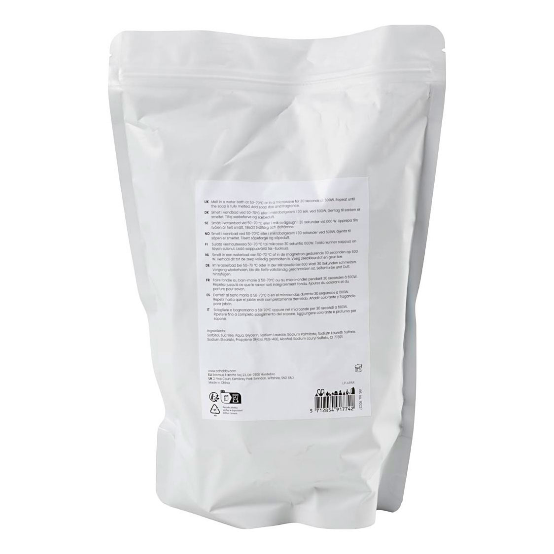 Zeep Basis Wit - 1000gr.