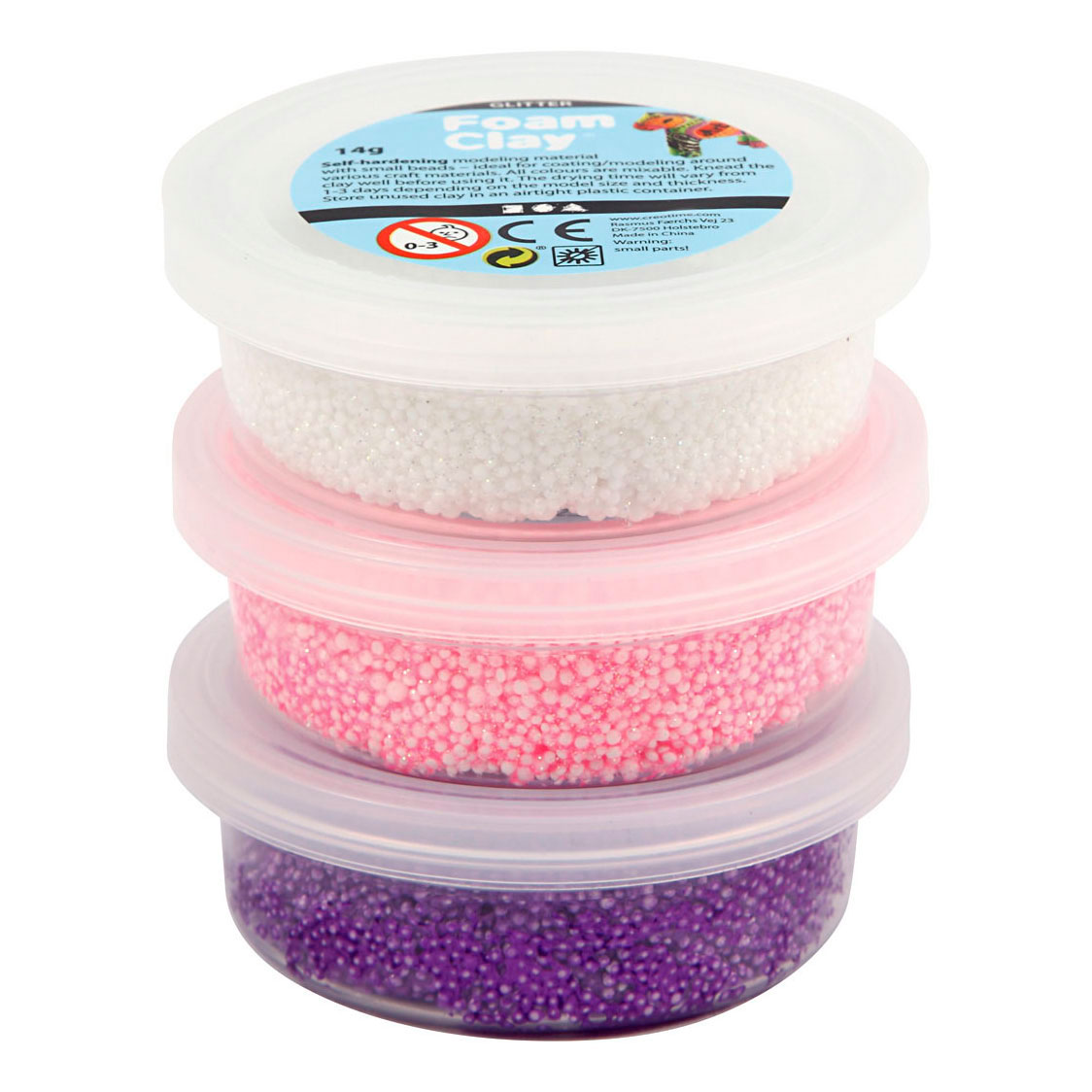 Foam Clay Glitter Metallic - 3x14gr.