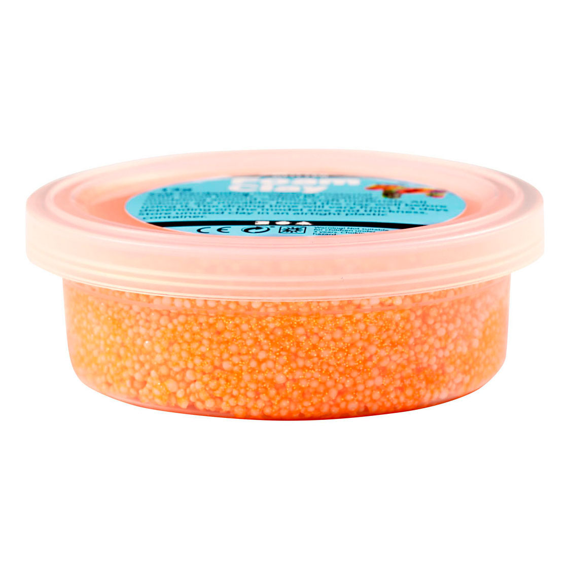 Foam Clay Glitter Oranje - 35gr.