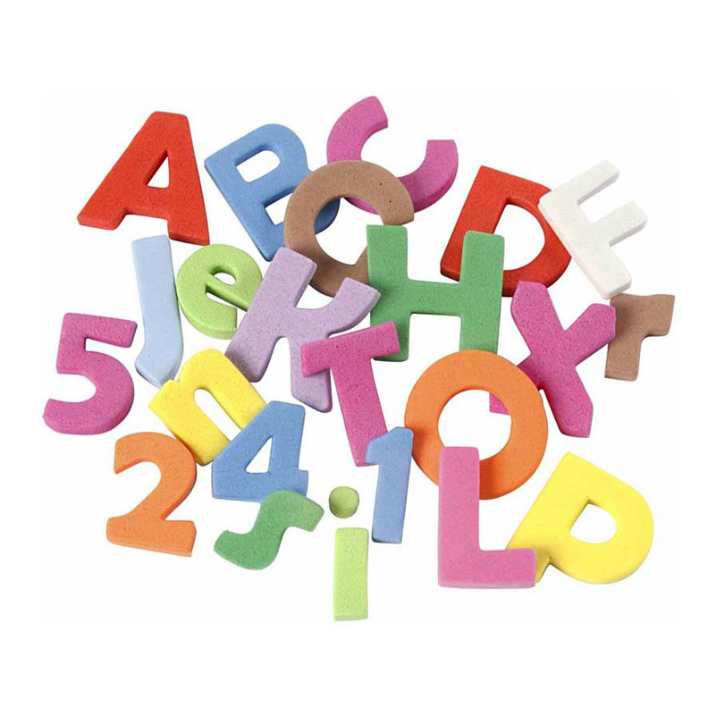 EVA Foam Cijfers & Letters Gekleurd - 24 Vellen