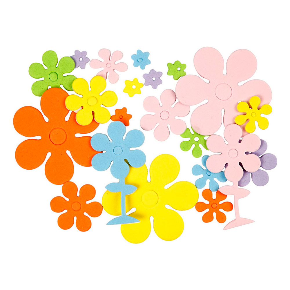 Foam Figuren Bloemen 2mm Dik - 670st.