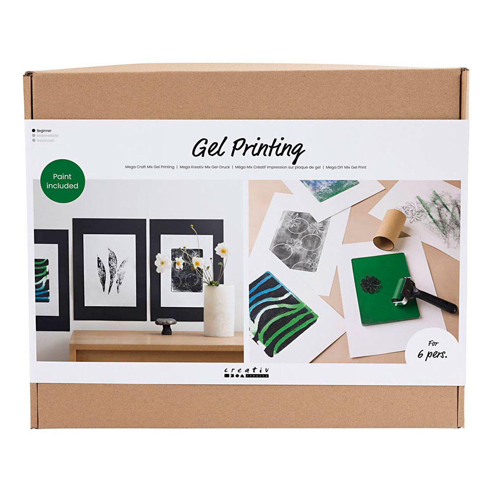 Groepsset Gelprinten Kleurrijke Prints