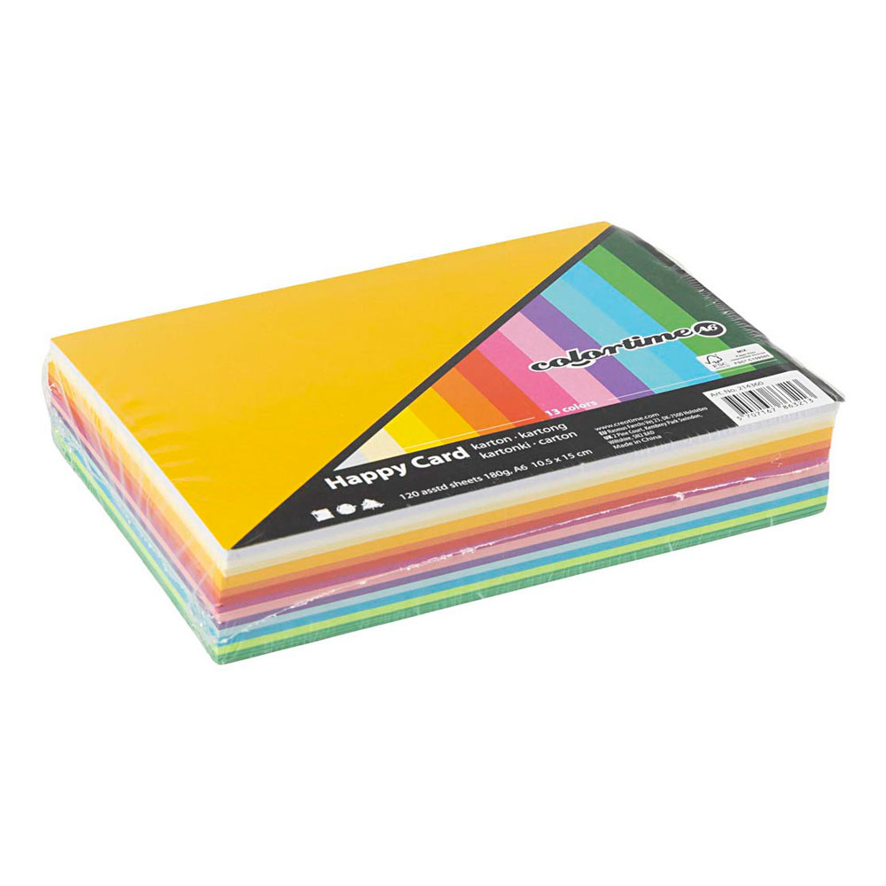 Carton décoratif aux couleurs printanières A6 - 120 feuilles