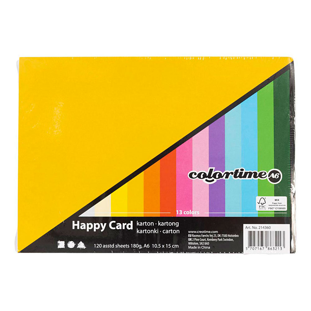 Carton décoratif aux couleurs printanières A6 - 120 feuilles