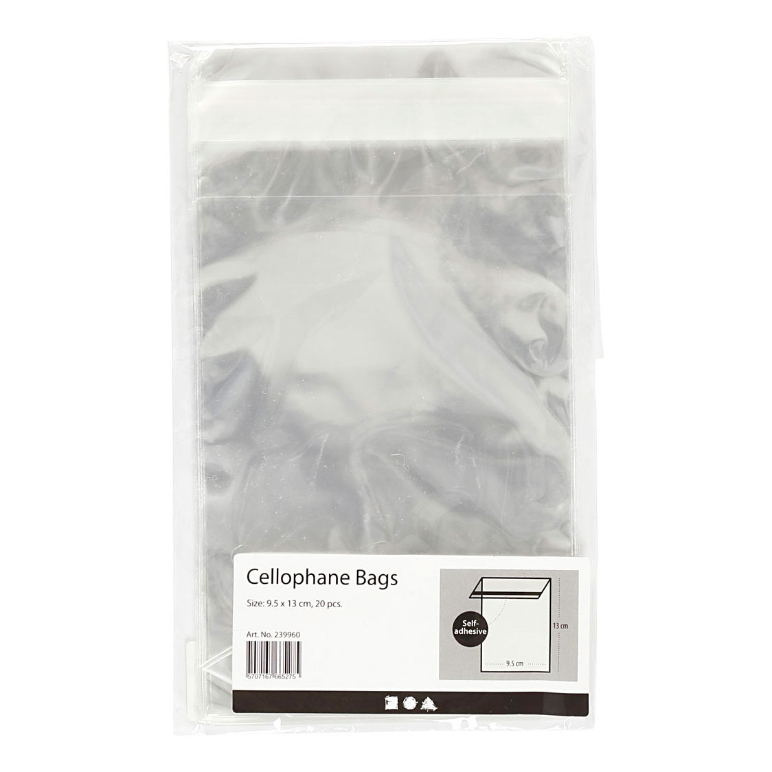 Sachets en cellophane 12,9 x 9,7 cm - 20 pièces.