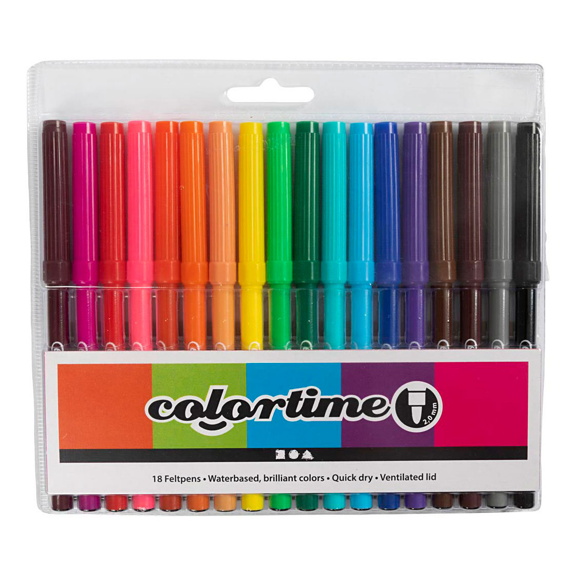Colortime Stiften Lijndikte 2mm - 18st.