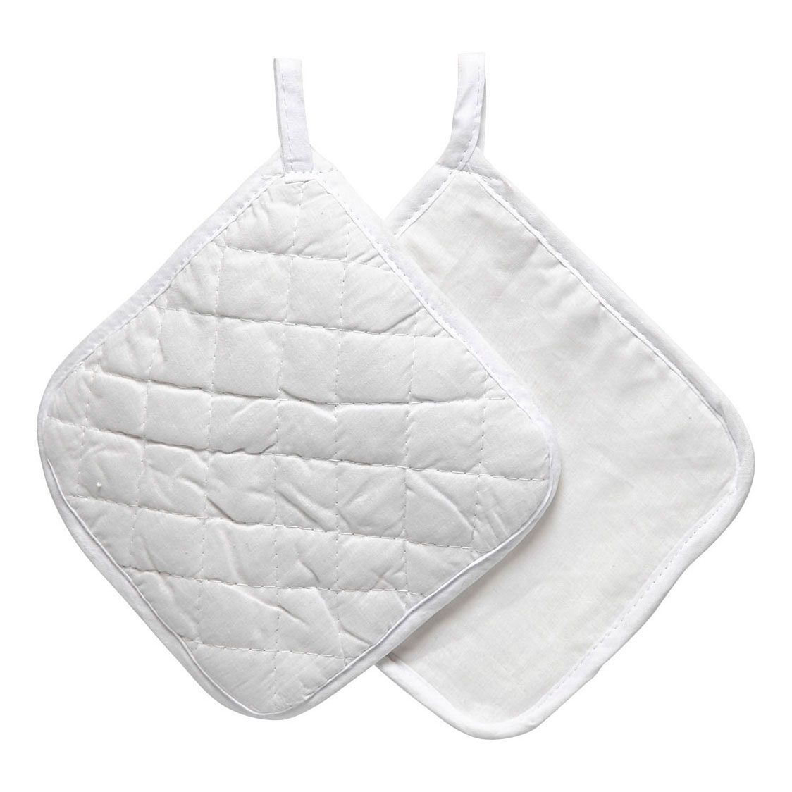 Pannenlappen Wit 20x20cm - 4st.