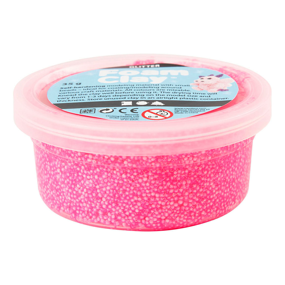 Foam Clay Glitter 35gr - Roze