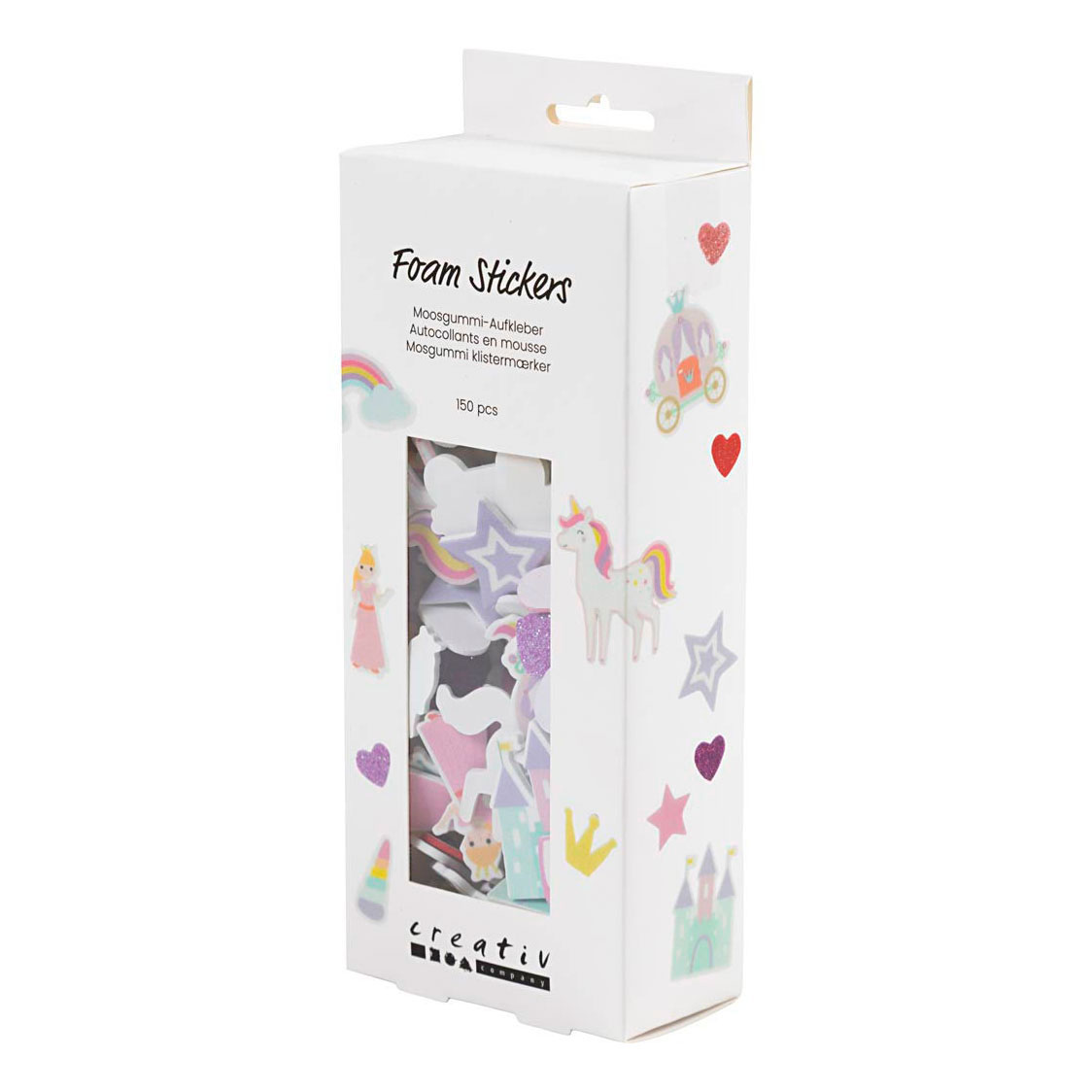 Foam Stickers Prinses en Eenhoorn - 150st.