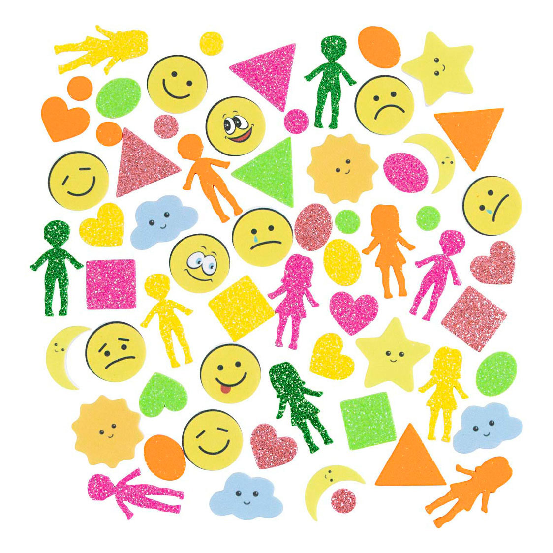 Foam Stickers Lachgezicht- 175st.