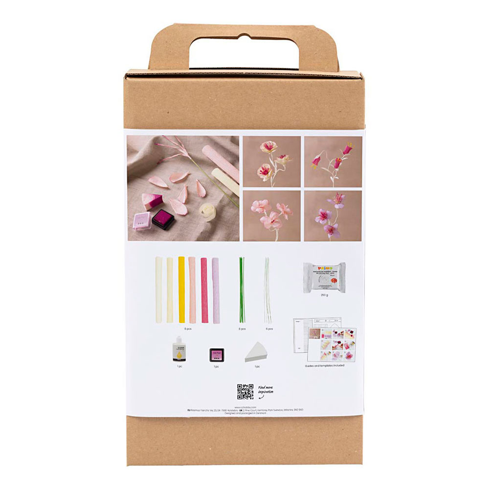 Hobbyset Crepepapier Bloem Pastelkleuren