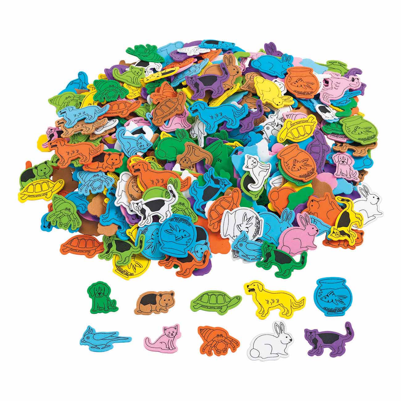 Colorations - Formes de mousse d'animaux préférées, 500 pièces.