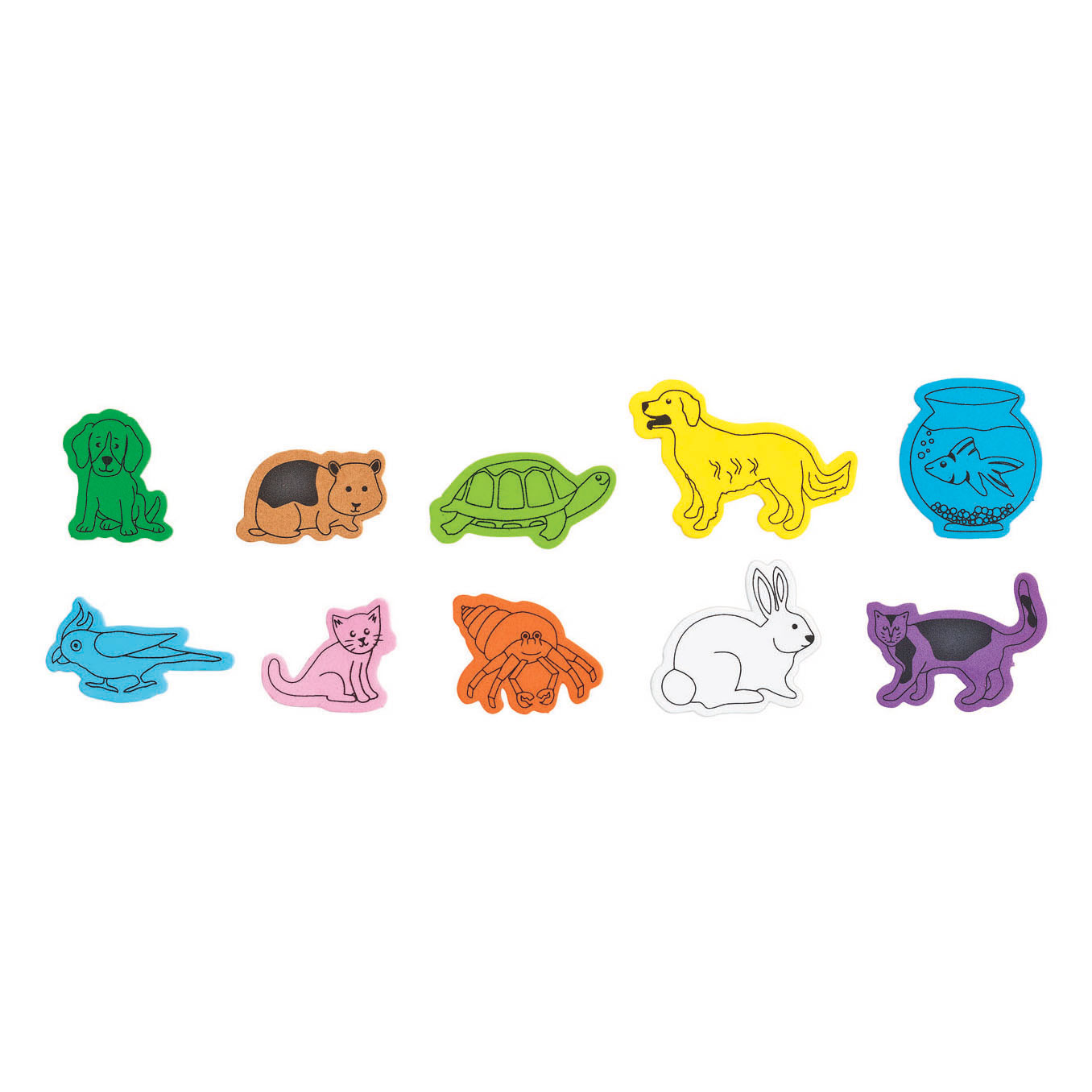 Colorations - Formes de mousse d'animaux préférées, 500 pièces.