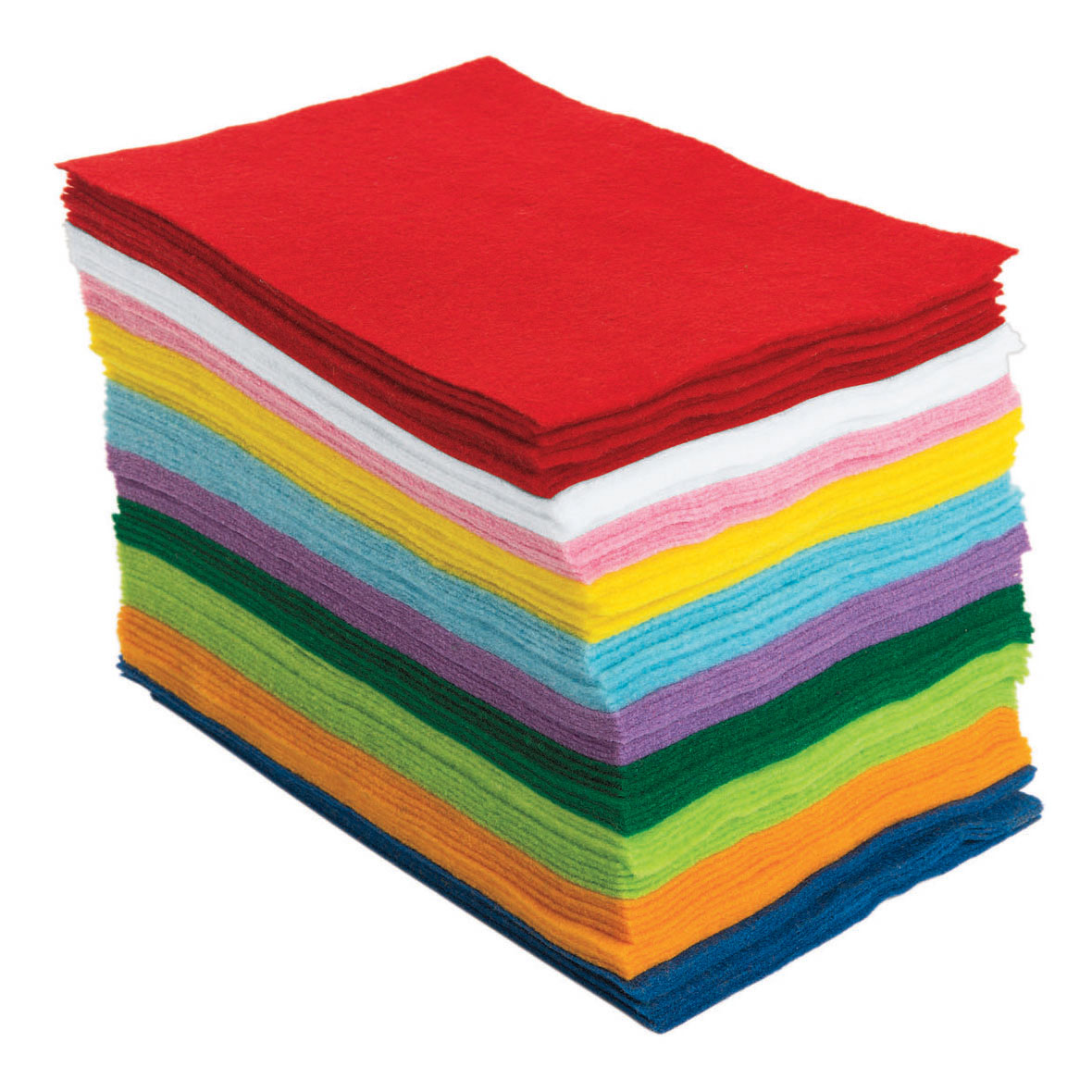 Colorations - Feuilles de feutre faciles, lot de 100 (10 couleurs)