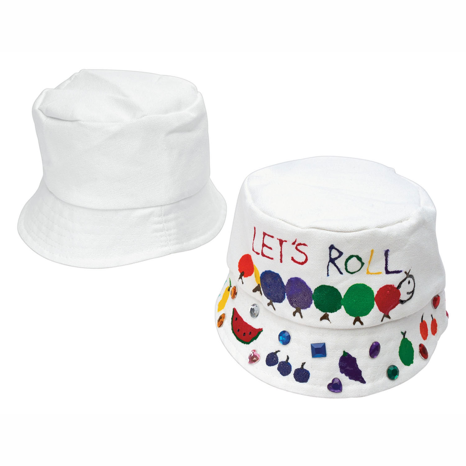 Colorations - Décorez votre propre chapeau bob en toile, ensemble de 10