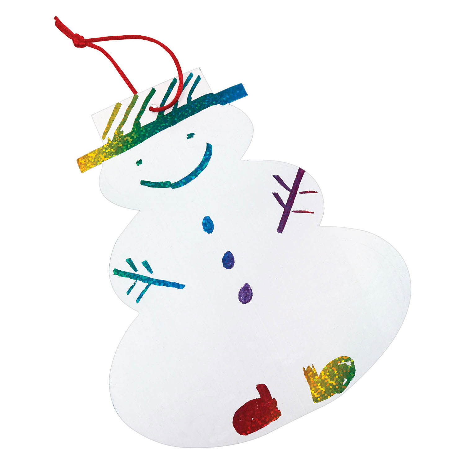 Scratchkaart Sneeuwman Kersthanger, Set van 24